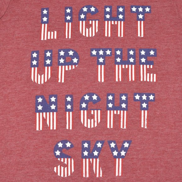 Lucky Brand LIGHT UP THE NIGHT SKY Red White Blue 4th Of July Womens T-Shirt S - Picture 2 of 11